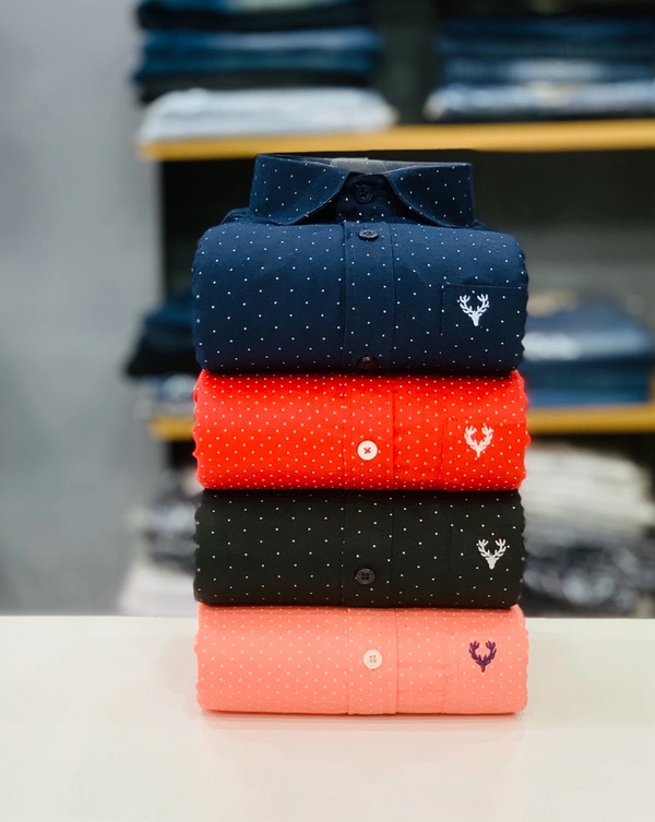 Allen Solly Dot Printed Shirt (Combo of 4pc) - L