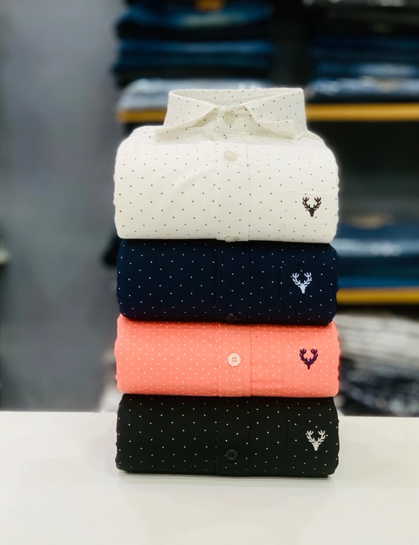 Allen Solly Dot Printed Shirt (Combo of 4pc) - M