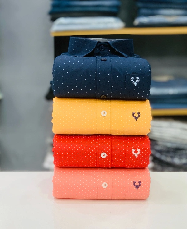 Allen Solly Dot Printed Shirt (Combo of 4pc) - M