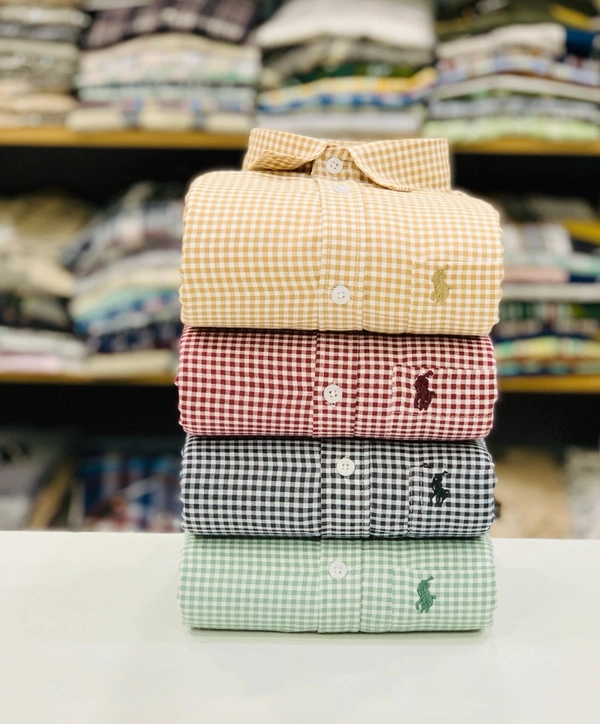 RL Polo Check Shirt (Pack of 4 Shirt) - L
