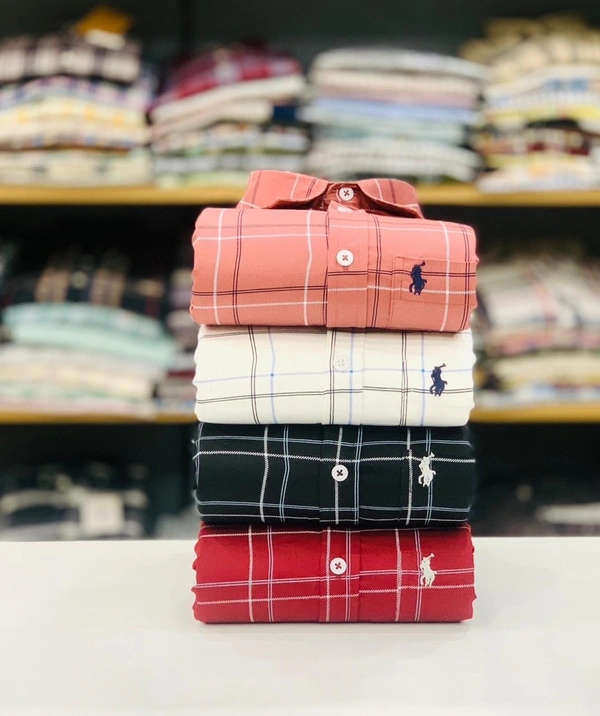 RL Polo Check Shirts (Pack of 4 Shirt) - M