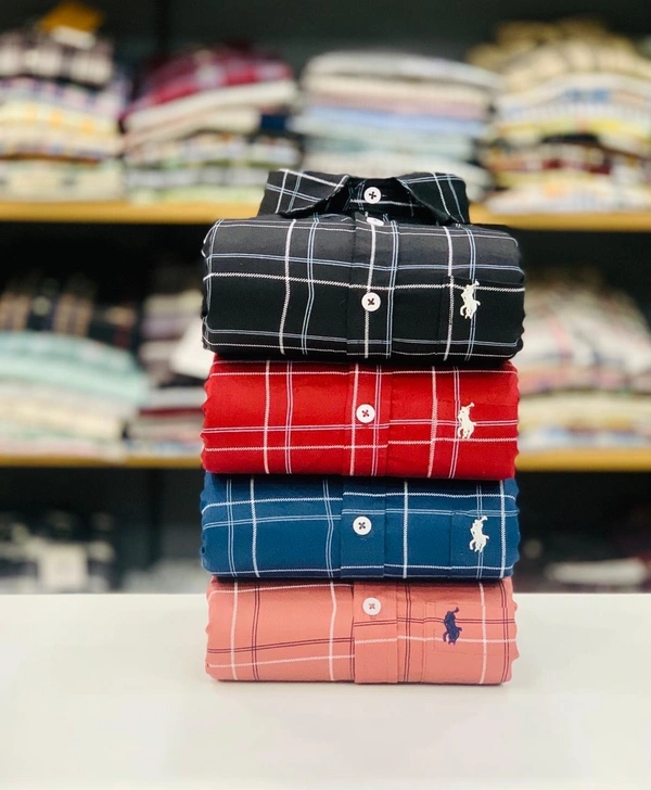 RL Polo Check Shirts (Pack of 4 Shirt) - M