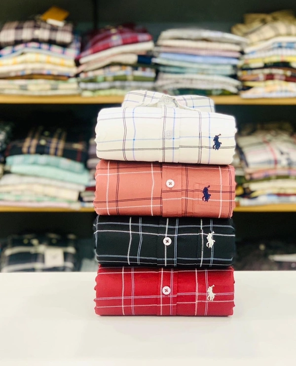 RL Polo Check Shirts (Pack of 4 Shirt) - L