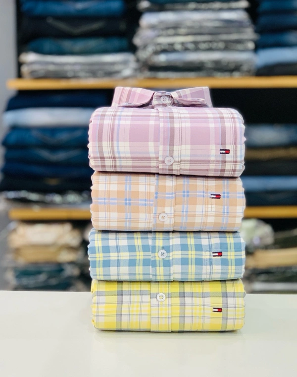 Tommy Check Shirts (Pack of 4 Shirts) - XL 42