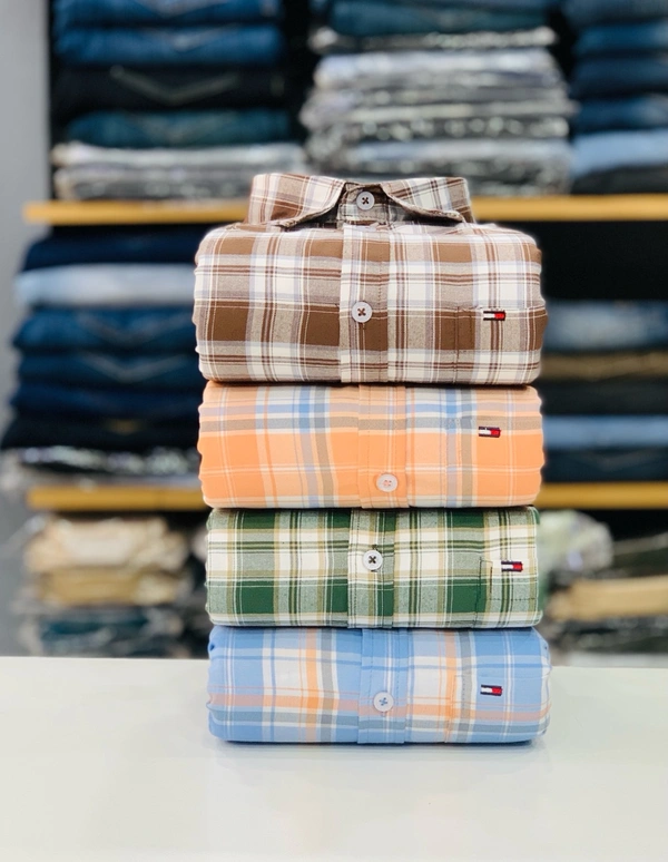 Tommy Check Shirt (Pack of 4 Shirts) - L 40