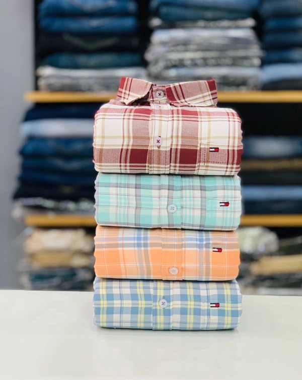 Tommy Check Shirts (Pack of 4 Shirts) - XL 42