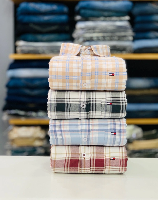 Tommmy Check Shirts (Pack Of 4 Shirts) - M 38