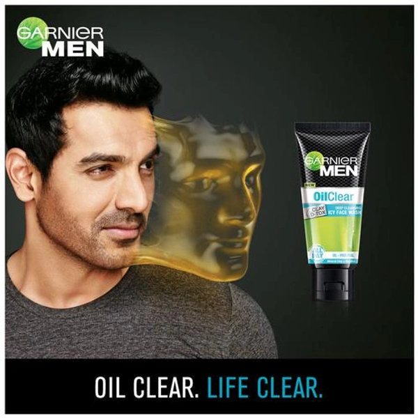 Garnier Men Oil Clear Deep Cleansing Clay D-Tox Icy Face Wash 50 g