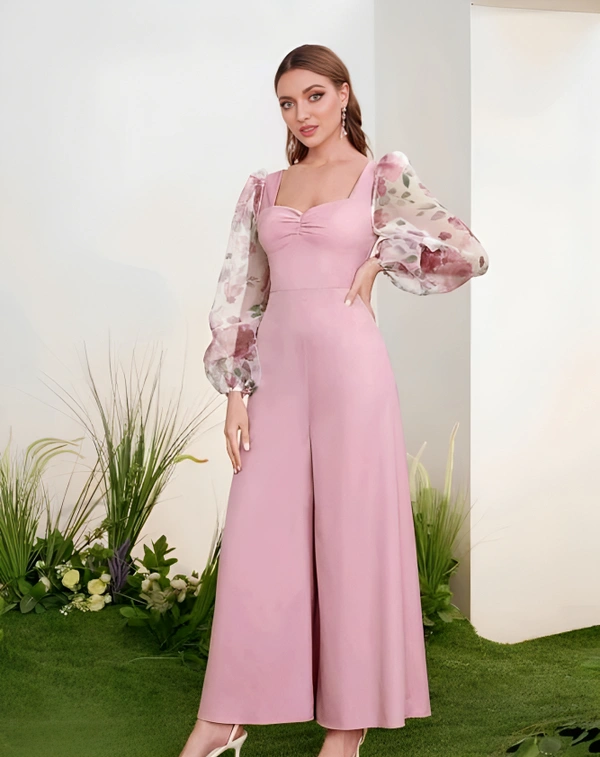 NEW FANCY JUMPSUIT - Pale Rose, XL