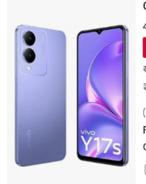 Vivo Y17s (Glitter Purple, 4GB RAM, 128GB Storage
