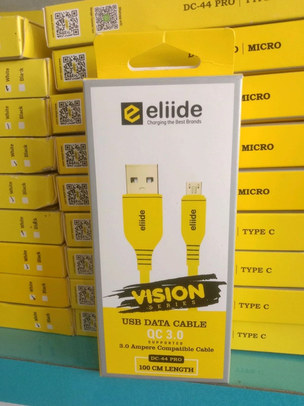 Eliide Vision 3.O Amp Type -C Data Cable  - White