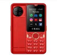 I Kall IKALL I8 4G Feature Phone | 2.4-Inch Display, 2500mAh Battery, Type-C Charging | Dual SIM | Preloaded Apps – Facebook, YouTube | Keypad Mobile (Red