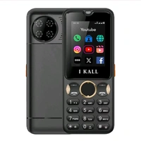 I Kall IKALL I8 4G Feature Phone | 2.4-Inch Display, 2500mAh Battery, Type-C Charging | Dual SIM | Preloaded Apps – Facebook, YouTube | Keypad Mobile (Red