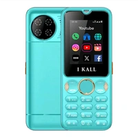 I Kall IKALL I8 4G Feature Phone | 2.4-Inch Display, 2500mAh Battery, Type-C Charging | Dual SIM | Preloaded Apps – Facebook, YouTube | Keypad Mobile (Red