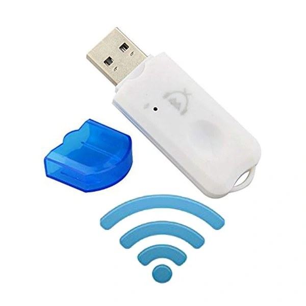 Car Wireless Bluetooth Music Receiver  - White
