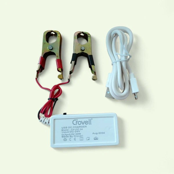 Crovell DC Charger 20W Dual Usb