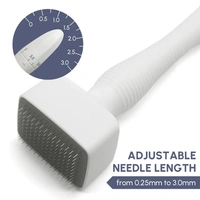 Z + Derma Stamp Adjustable Pen For men and Women | Microneedle Pen for Face Body & Hair & Beard Growth & Acne Scars - Adjustable Microneedling Stamp For Skin - 0mm - 3mm - 0.25 Mm to 3.00 Mm, White