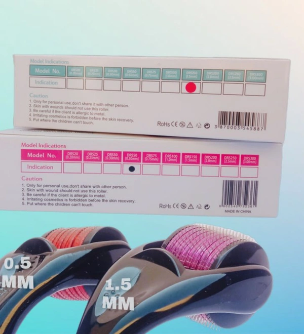 V Pro Derma Roller Set - 0.5 mm Roller with Free 1.5 mm Roller for Acne Scars, Open Pores, Smooth and Radiant Skin - 0.5 MM & 1.5 MM