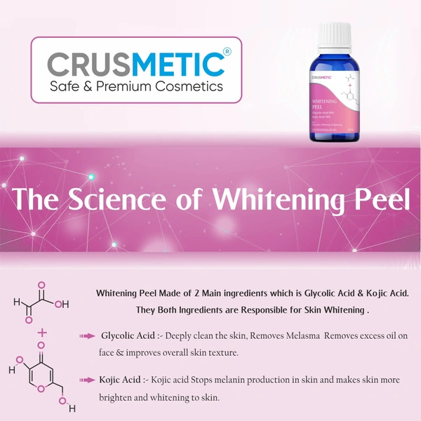 Whitening Peel Sample 5ML With Glutathione Face Wash (100ml) - A Glowing Formula - 5 ml