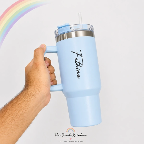 Personalized Name Tumbler - Light Blue