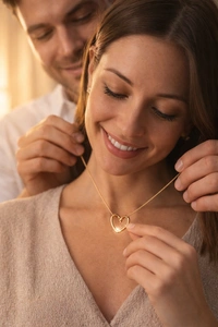 Knotted Heart Pendant Necklace