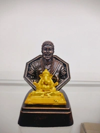 Rajmudra Ganesh 4.5 Inch - 4.5 Inch, orange