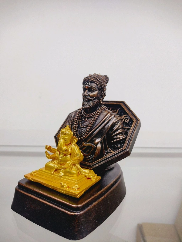 Rajmudra Ganesh 4.5 Inch - 4.5 Inch, orange