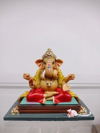 Dagadusheth Bappa 4.5 Inch - pink/yellow