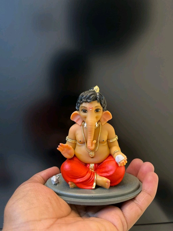 Aashirwad Bappa Ganesh 4 Inch - red