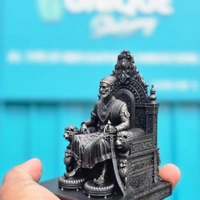 Chh. Shivaji Maharaj Sinhasan 4.5 Inch - Silver