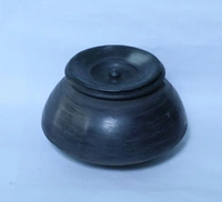 Clay black Cooking Handi Approx 4 LITRE - #000000, Black