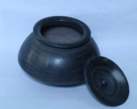 Clay black Cooking Handi Approx 4 LITRE - #000000, Black