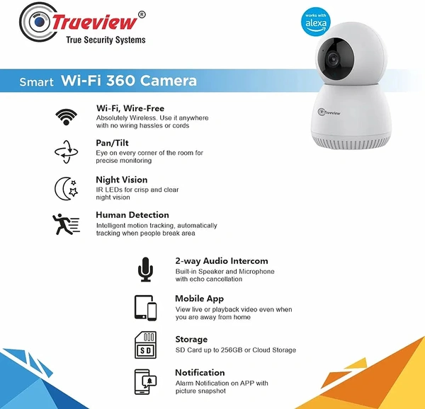 Trueview 3MP Wifi Robo Camera
