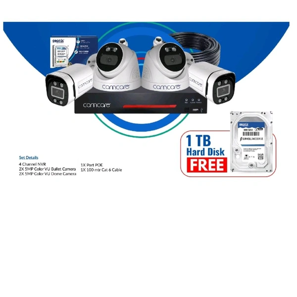 Camcare 4 CAMERA FULL SET 5MP IP CAMERA