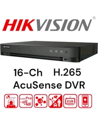 Hikvision HIKVISION 16 Channel H.265 AcuSense 8 MP 4K DVR [iDS-7216HUHI-M2/S] for CCTV Cameras DVR Black