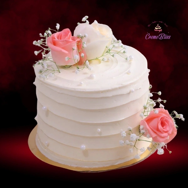 Elegant white/pink - with fresh flower decor