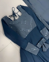 Trendy Gown With COLOURS Available - S, Gray