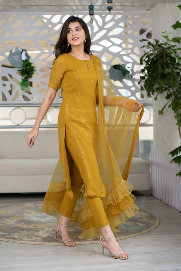 Kurta Set - M, Yellow
