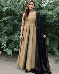 GOLD ANARKALI GOWN - S