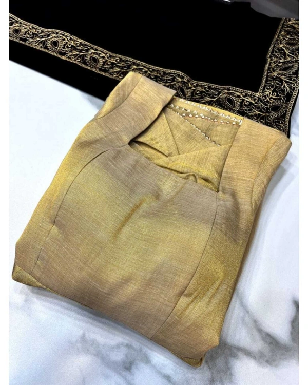 GOLD ANARKALI GOWN - S
