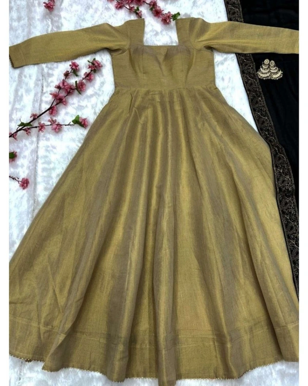 GOLD ANARKALI GOWN - S