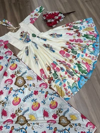 Cream Anarkali - S