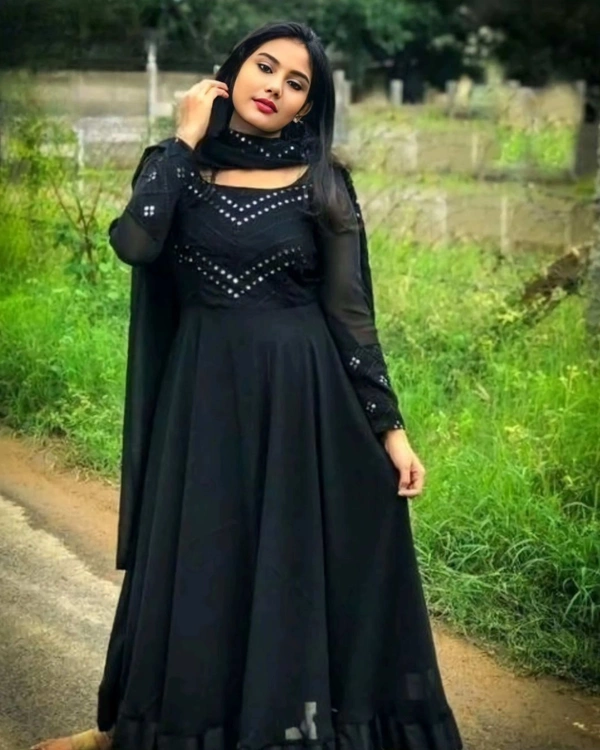 Trendy Gown With COLOURS Available - S, Gray
