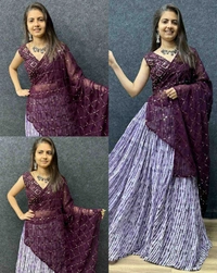 Trendy Lehenga - XL, Purple (3)