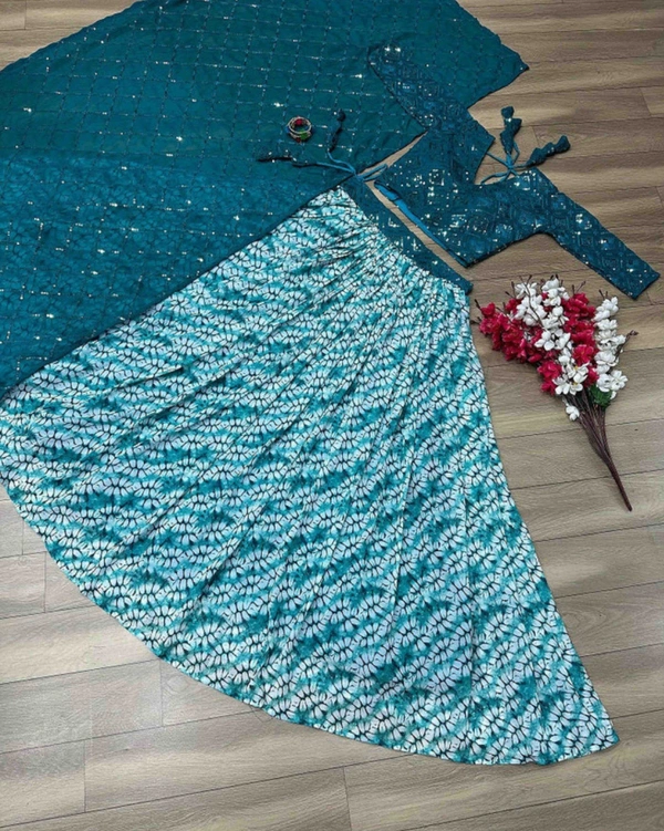 Trendy Lehenga - XL, Green (1)