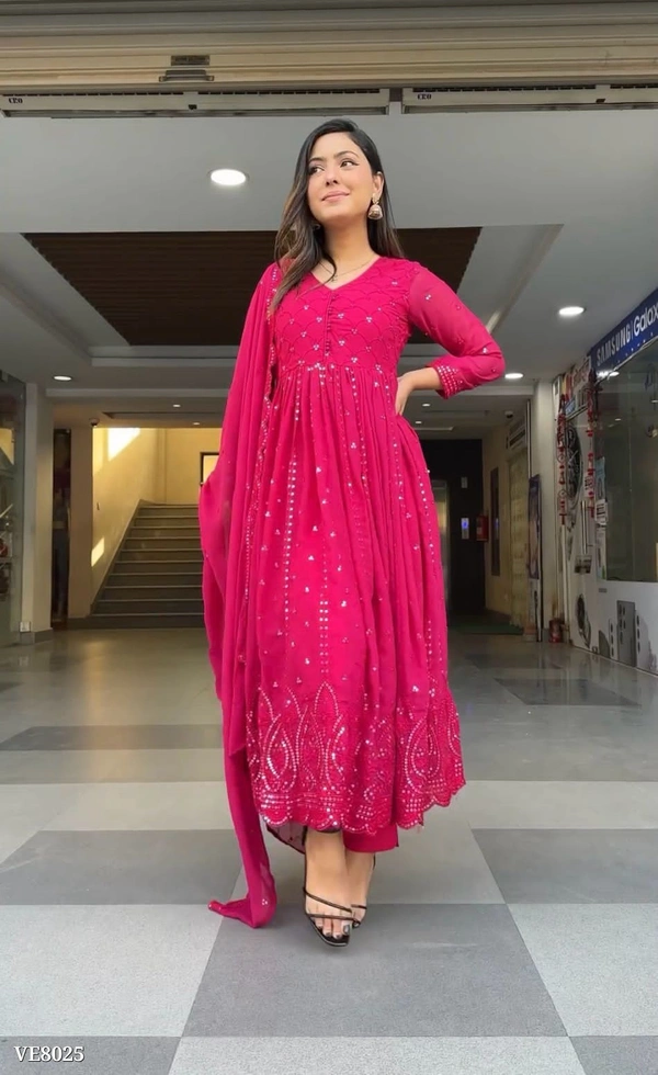 PARTY WEAR LOOK GOWN - XL, Wine