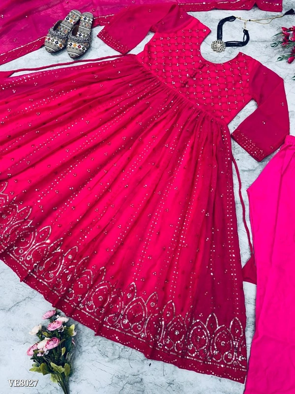 PARTY WEAR LOOK GOWN - XL, Wine