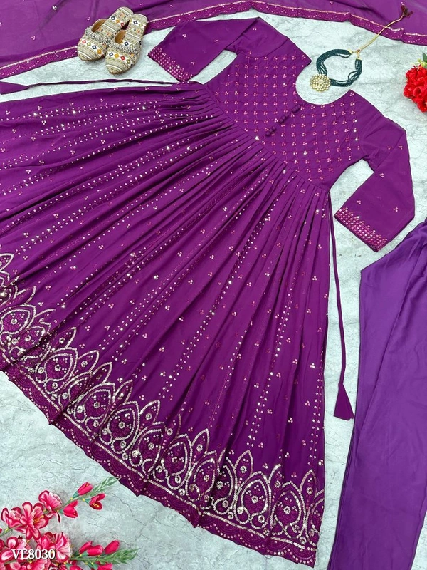 PARTY WEAR LOOK GOWN - XL, Wine