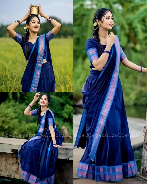 South Indian Traditional Half Saree - Semi Stitched