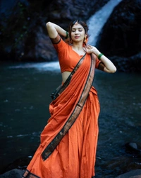 South Indian Traditional Half Saree - Unstitched